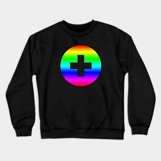 Round rainbow plus cross Crewneck Sweatshirt